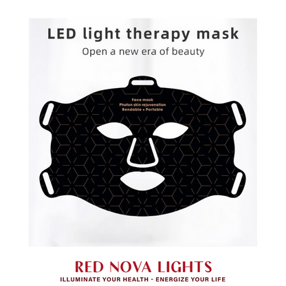Red Light Therapy Face Mask – LED Skin Rejuvenation Mask with Red, Blue, Yellow + NIR (460–850nm) - Trending Wellness Store