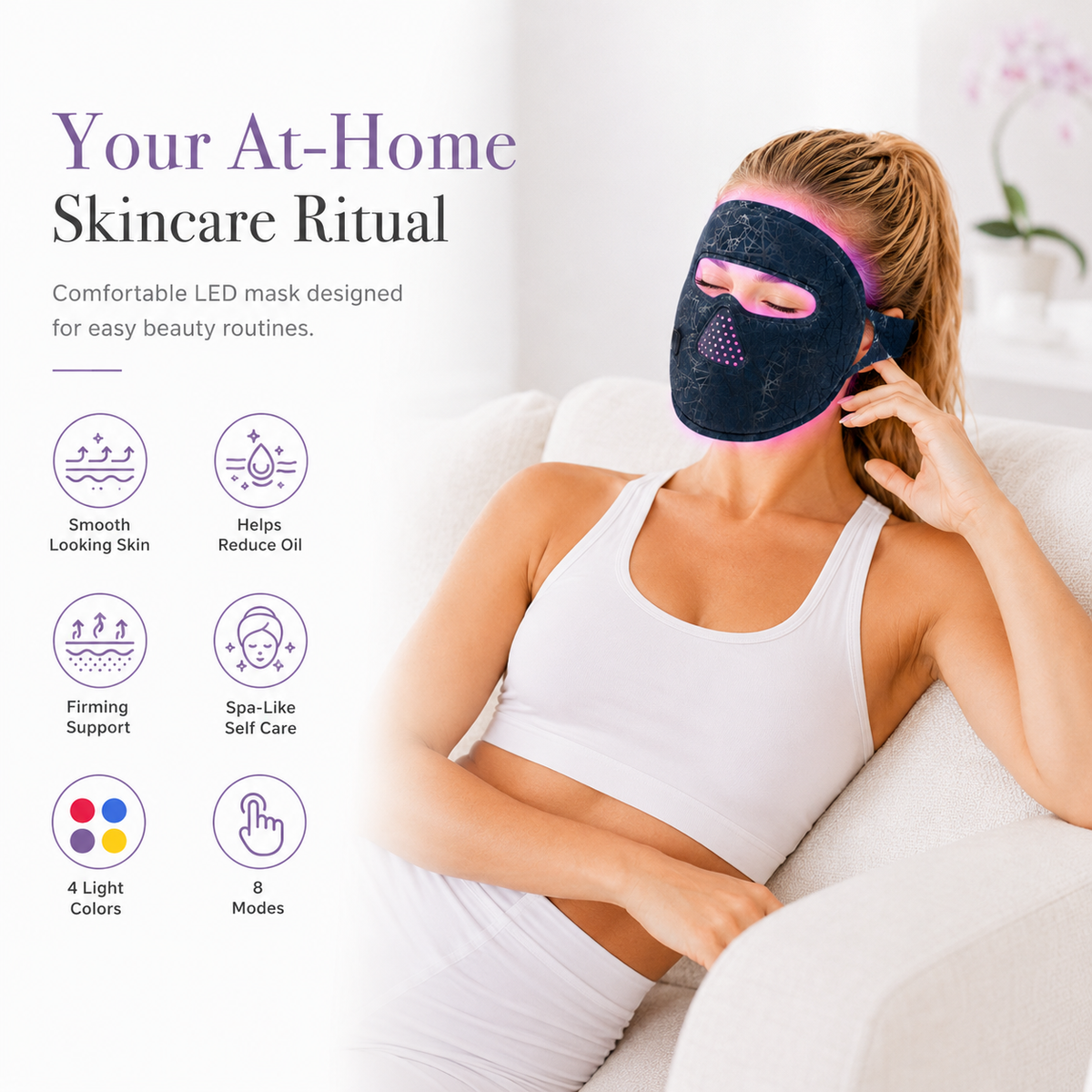 Red Light Therapy Mask for Face, LED Light Therapy for Anti-Aging & Skin Rejuvenation - Trending Wellness Store