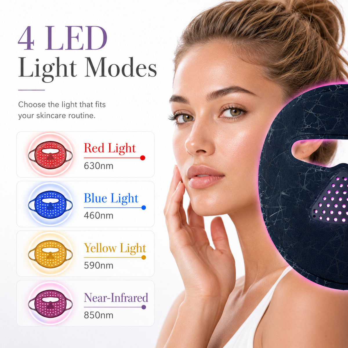 Red Light Therapy Mask for Face, LED Light Therapy for Anti-Aging & Skin Rejuvenation - Trending Wellness Store