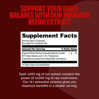 Reishi Mushroom Extract Capsules - Trending Wellness Store
