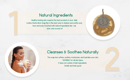 Restorative Soap Bar. Oat, Honey, and Olive Oil. - Trending Wellness Store