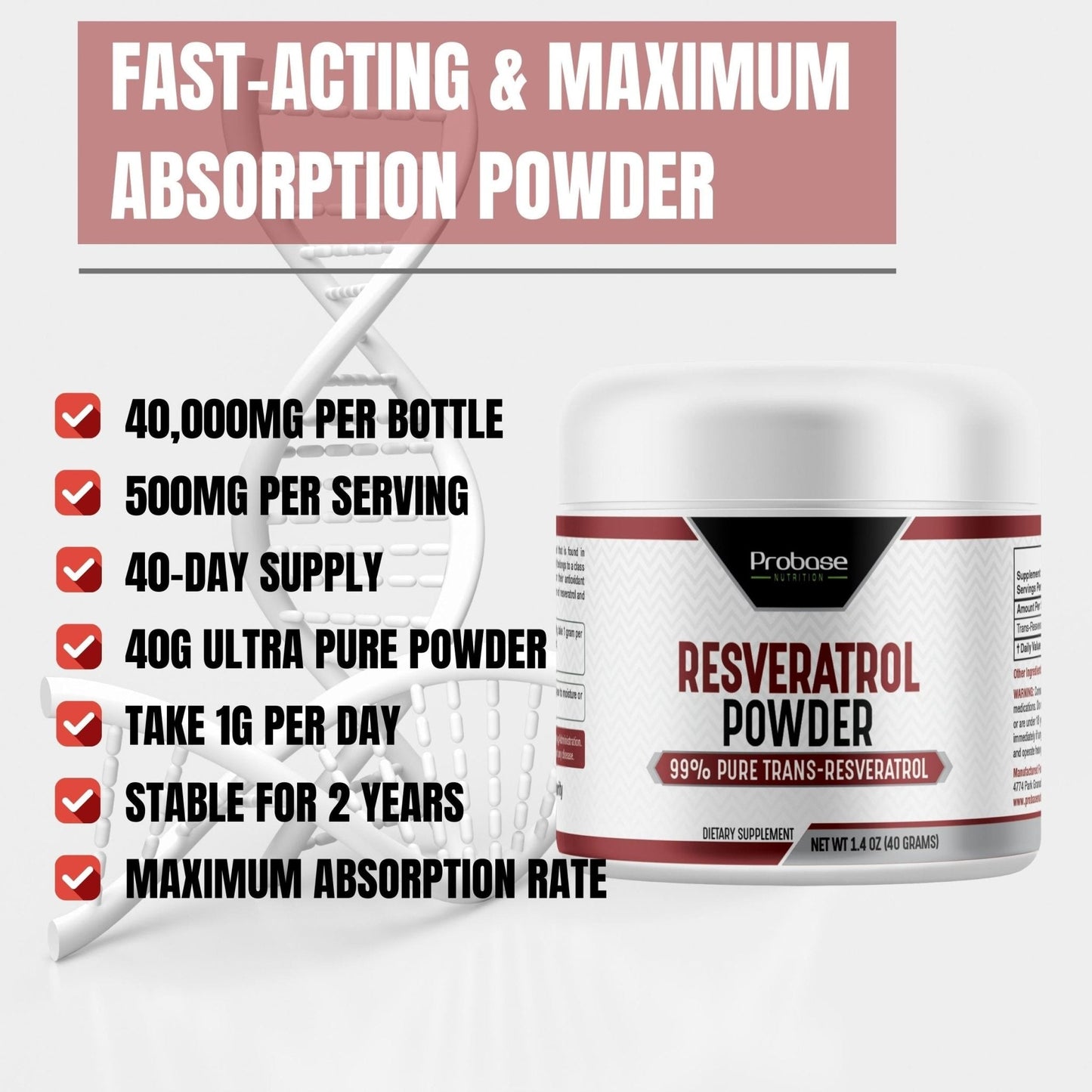 Resveratrol Supplement (Powder) - Trending Wellness Store