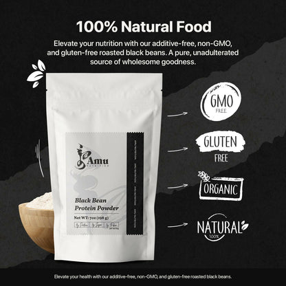 Roasted Black Bean Powder – 198 g- Gluten-Free, High in Protein, Traditionally Used for Hair Health, Kidney Support, Energy & Stamina - Trending Wellness Store