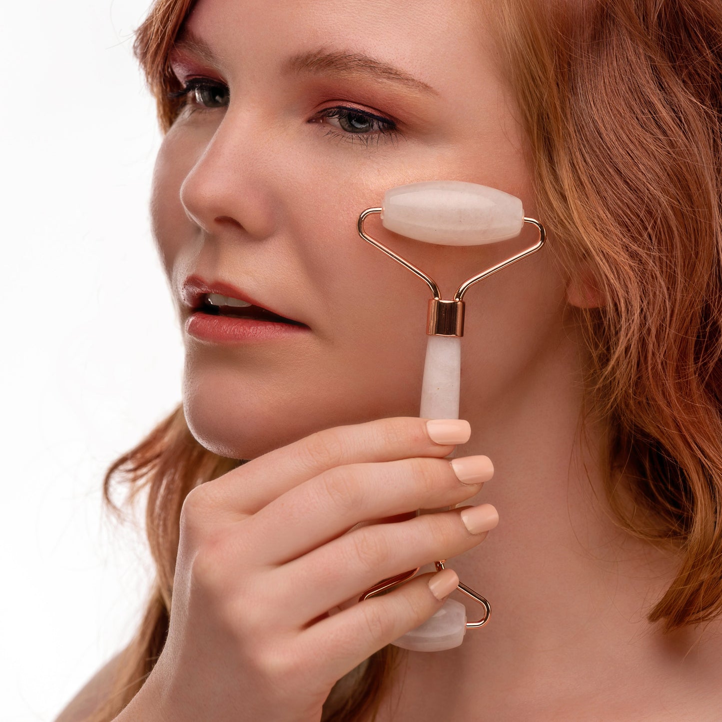 Rose Quartz Facial Roller – Dual-Ended Beauty Tool for Calming, Cooling & Skin Radiance - Trending Wellness Store