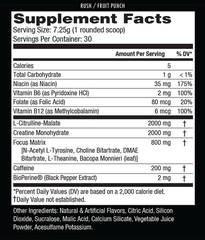 Rush Pre-Workout | 218g - Trending Wellness Store