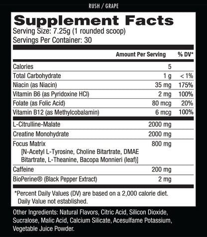 Rush Pre-Workout | 218g - Trending Wellness Store