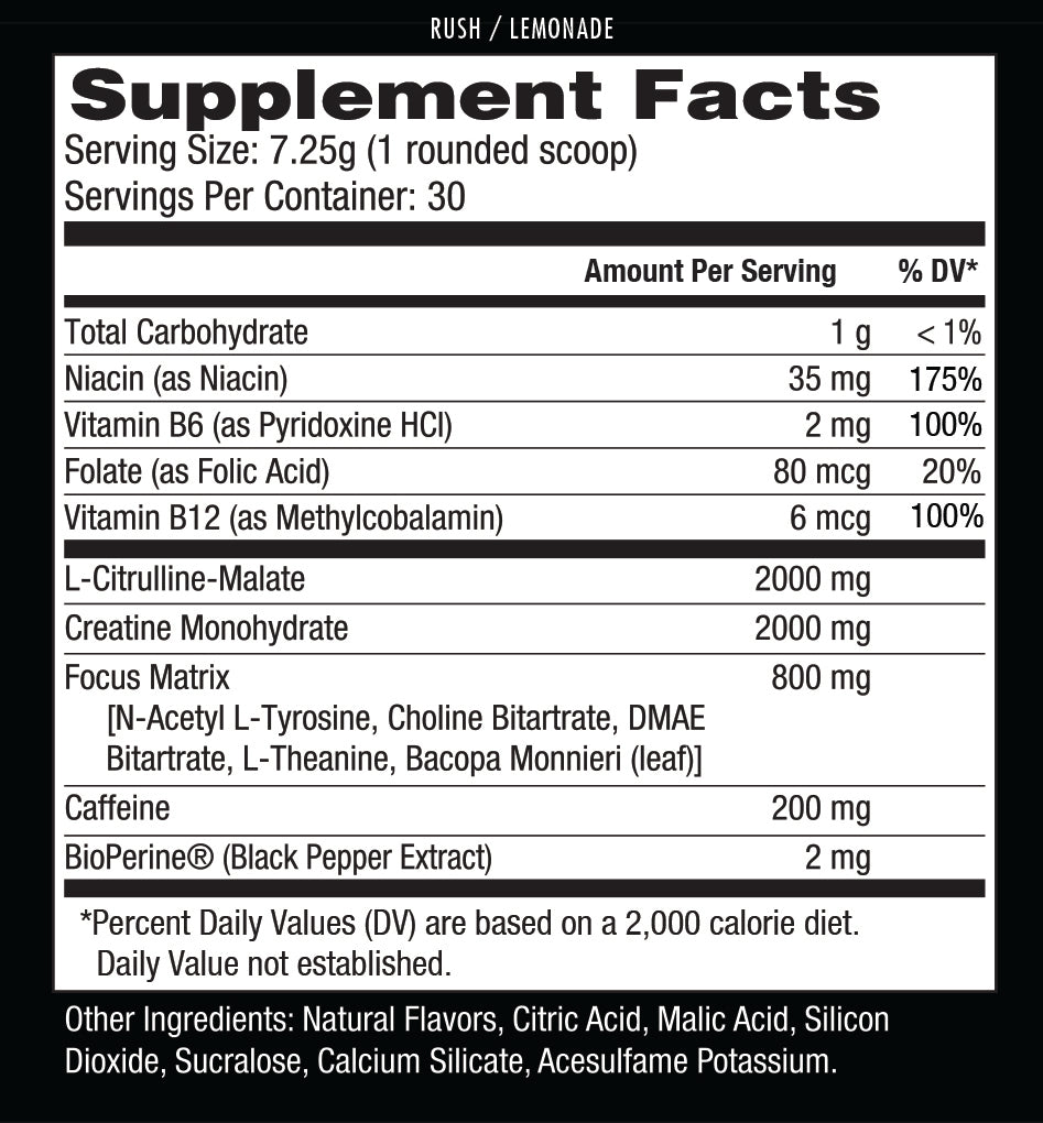 Rush Pre-Workout | 218g - Trending Wellness Store