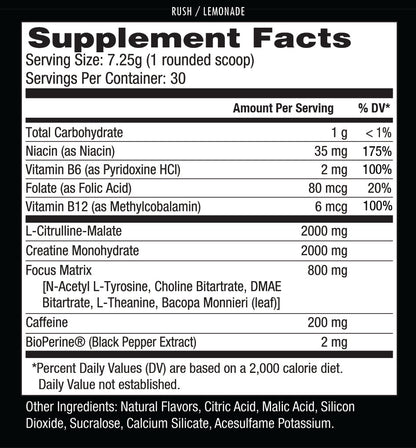 Rush Pre-Workout | 218g - Trending Wellness Store