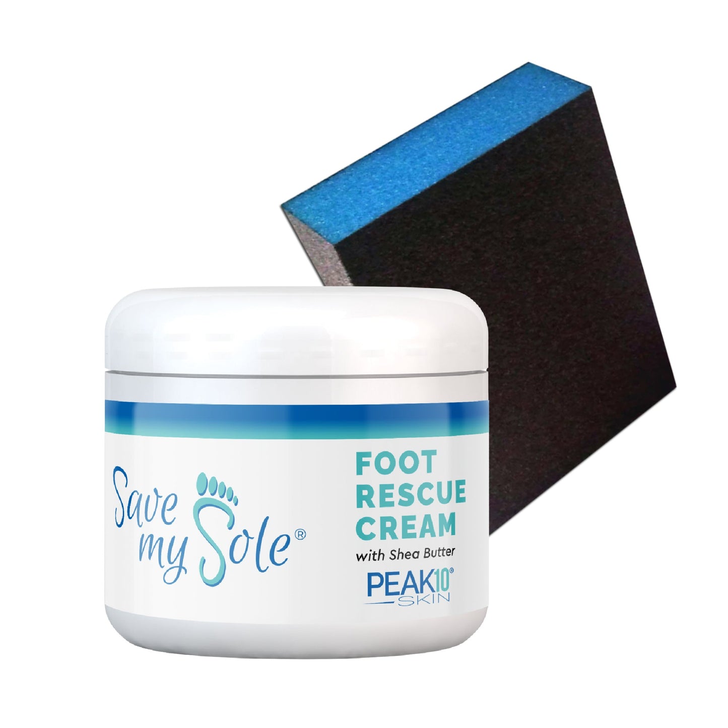 SAVE MY SOLE® foot rescue cream 4.2 oz w/Exfoliating Smoothing Block - Trending Wellness Store