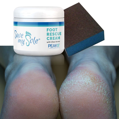 SAVE MY SOLE® foot rescue cream 4.2 oz w/Exfoliating Smoothing Block - Trending Wellness Store