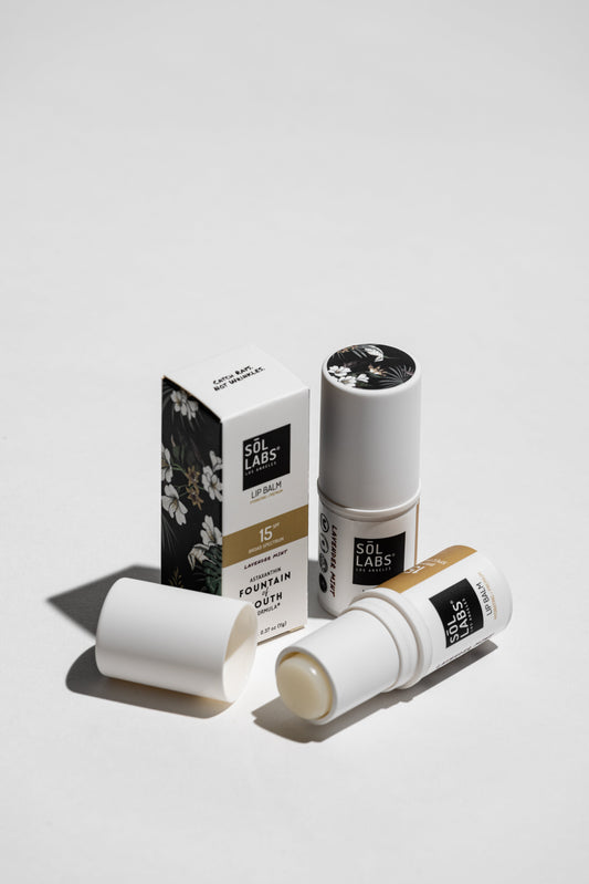 SOL LABS® SPF 15 Hydrating Lavender Mint Lip Balm: Natural, Nourishing & K-Beauty Inspired Sun Protection - Trending Wellness Store