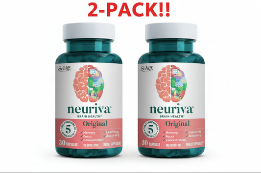 NEURIVA Original Brain Performance Supplement, Decaffeinated Nootropic, 30 ct - Double Pack! (60 Capsules Total) (Plus Available DISCOUNTS!!) - Trending Wellness Store