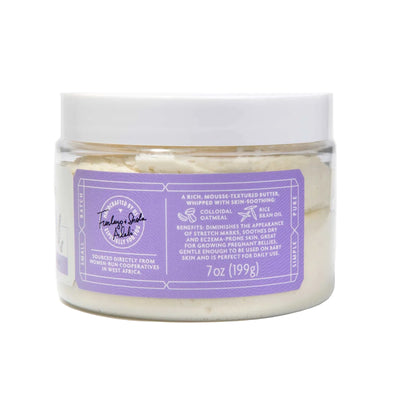 Whipped Shea Body Butter with Colloidal Oatmeal for Dry and Sensitive Skin - WARM WEATHER WARNING