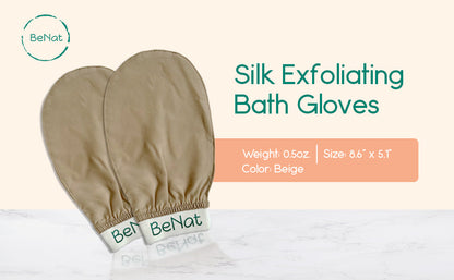 Silk Exfoliating Bath Gloves - Trending Wellness Store