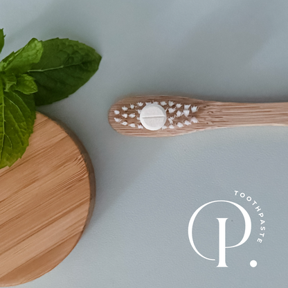 Starter Kit: The Pearl Jar - White Sea Glass & Fluoride Mint Toothpaste Tablets | 62 Tablets | Refill Pouch - Trending Wellness Store