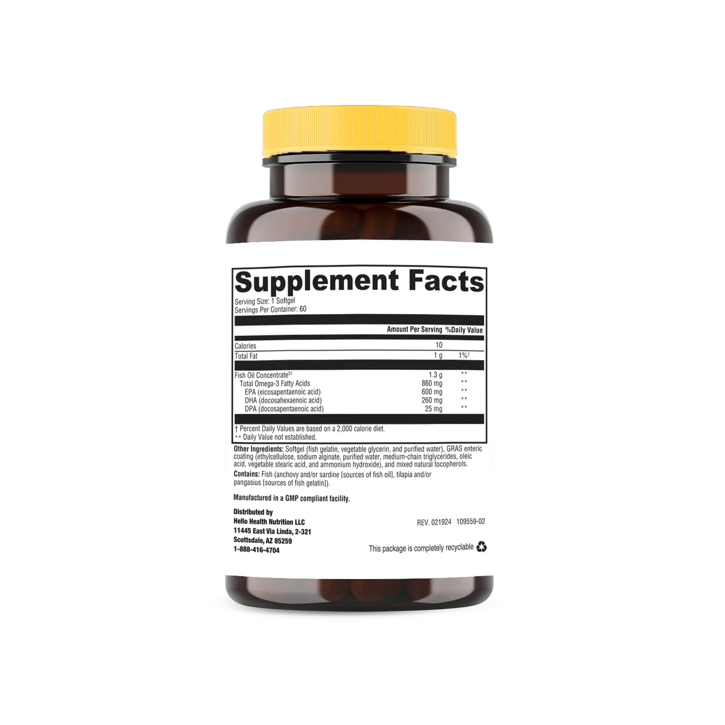 Super Omega-3 EPA/DHA Fish Oil 60 Softgels - Trending Wellness Store