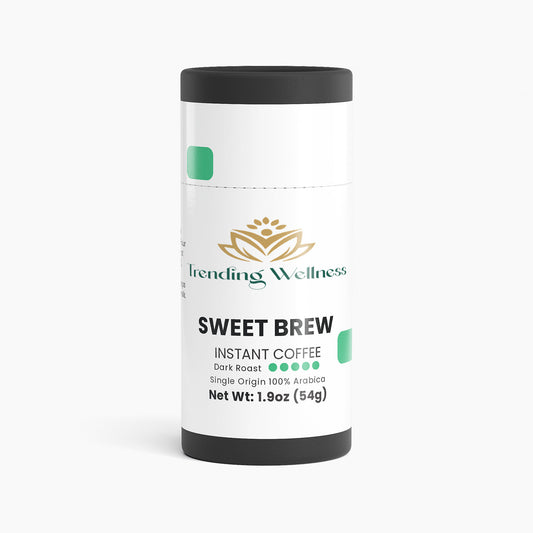 Trending Wellness Sweet Brew Instant Coffee canister on a white background