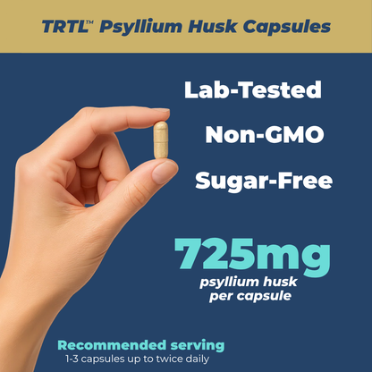 TRTL Psyllium Husk 725mg Capsules 240 Count - Trending Wellness Store
