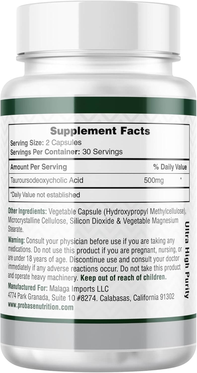 TUDCA – Premium Liver Support Supplement – 500mg Per Serving – 60 Capsules – High Purity Bile Salt Formula – Vegan, Non-GMO - Trending Wellness Store