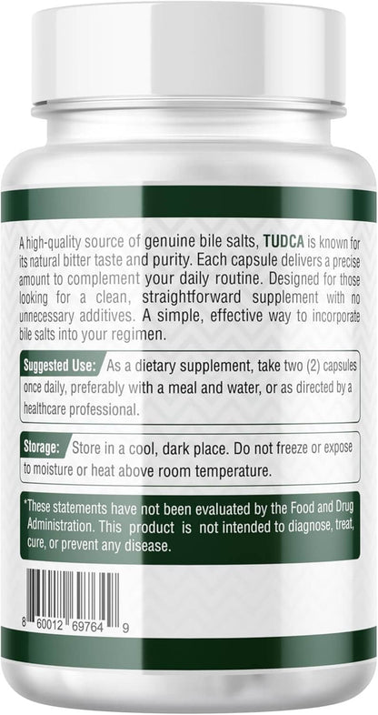TUDCA – Premium Liver Support Supplement – 500mg Per Serving – 60 Capsules – High Purity Bile Salt Formula – Vegan, Non-GMO - Trending Wellness Store