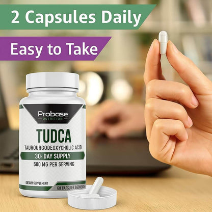 TUDCA – Premium Liver Support Supplement – 500mg Per Serving – 60 Capsules – High Purity Bile Salt Formula – Vegan, Non-GMO - Trending Wellness Store