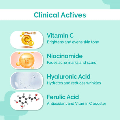 The Derma Co Radiance Combo - 10% Vitamin C Serum & 1% Hyaluronic Sunscreen Gel SPF 50 PA++++ - Trending Wellness Store