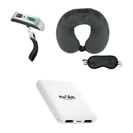 The Savvy Traveler’s Essential Trio: Pursonic Electronic Luggage Scale, Memory Foam Travel Pillow, and Ultra-Compact Wireless Power Bank - Trending Wellness Store