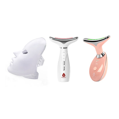 The Ultimate Glow Set: 2 Pursonic 7-in-1 Therapy Devices & LED Face Mask - Trending Wellness Store
