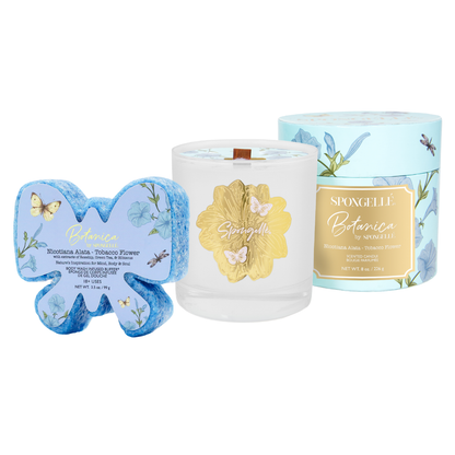 Tobacco Flower Body Buffer & Candle Set - Trending Wellness Store