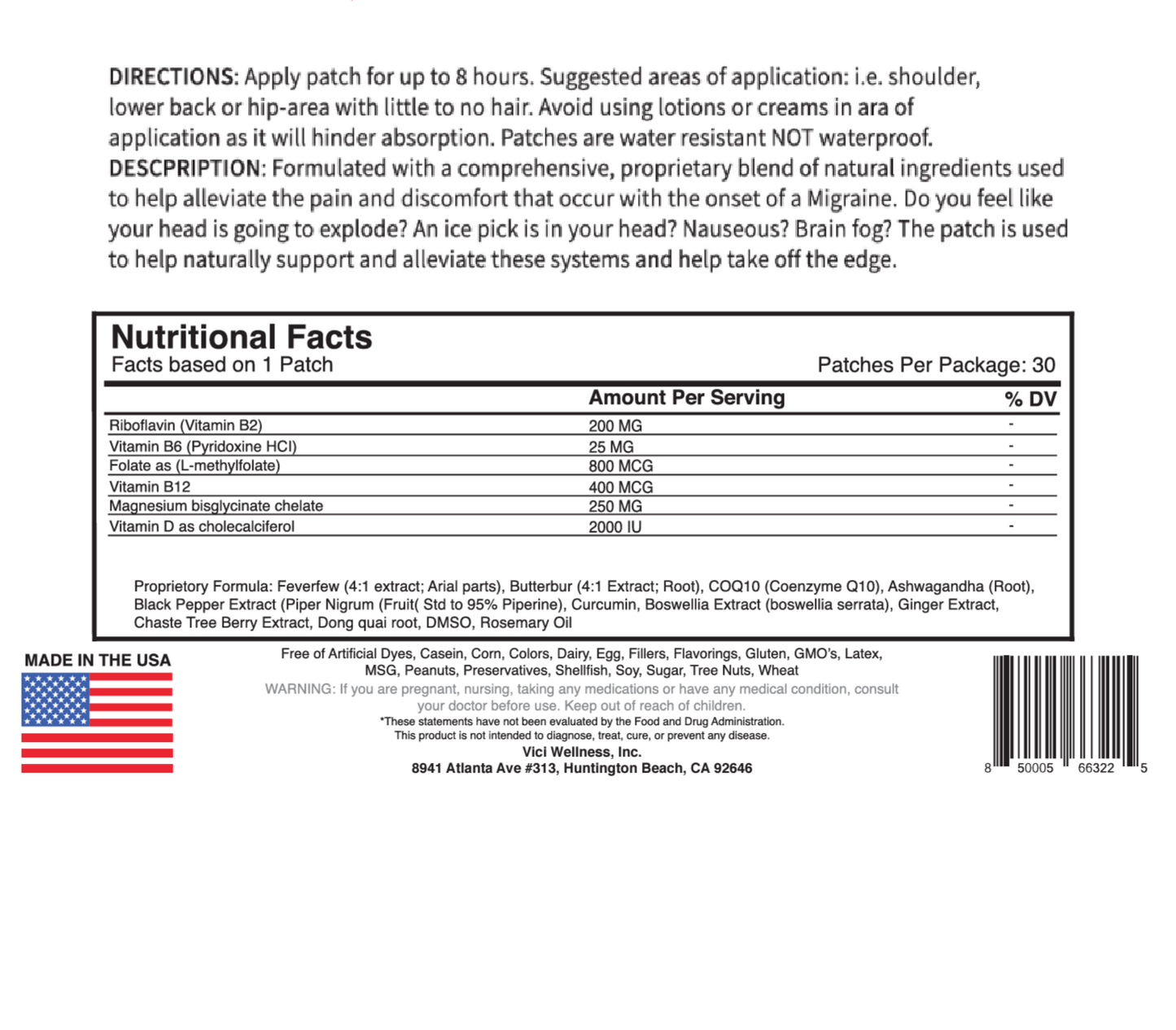 Top Rated! - Oh Mi-Graine Topical Patch by VICI Wellness - Trending Wellness Store