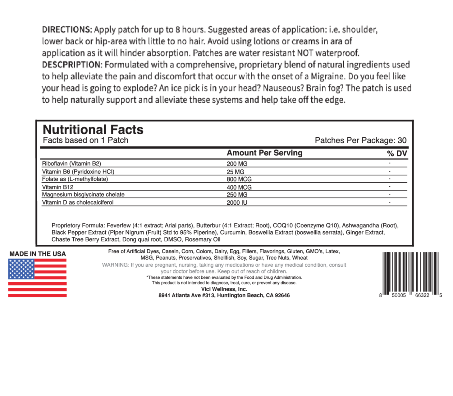 Top Rated! - Oh Mi-Graine Topical Patch by VICI Wellness - Trending Wellness Store