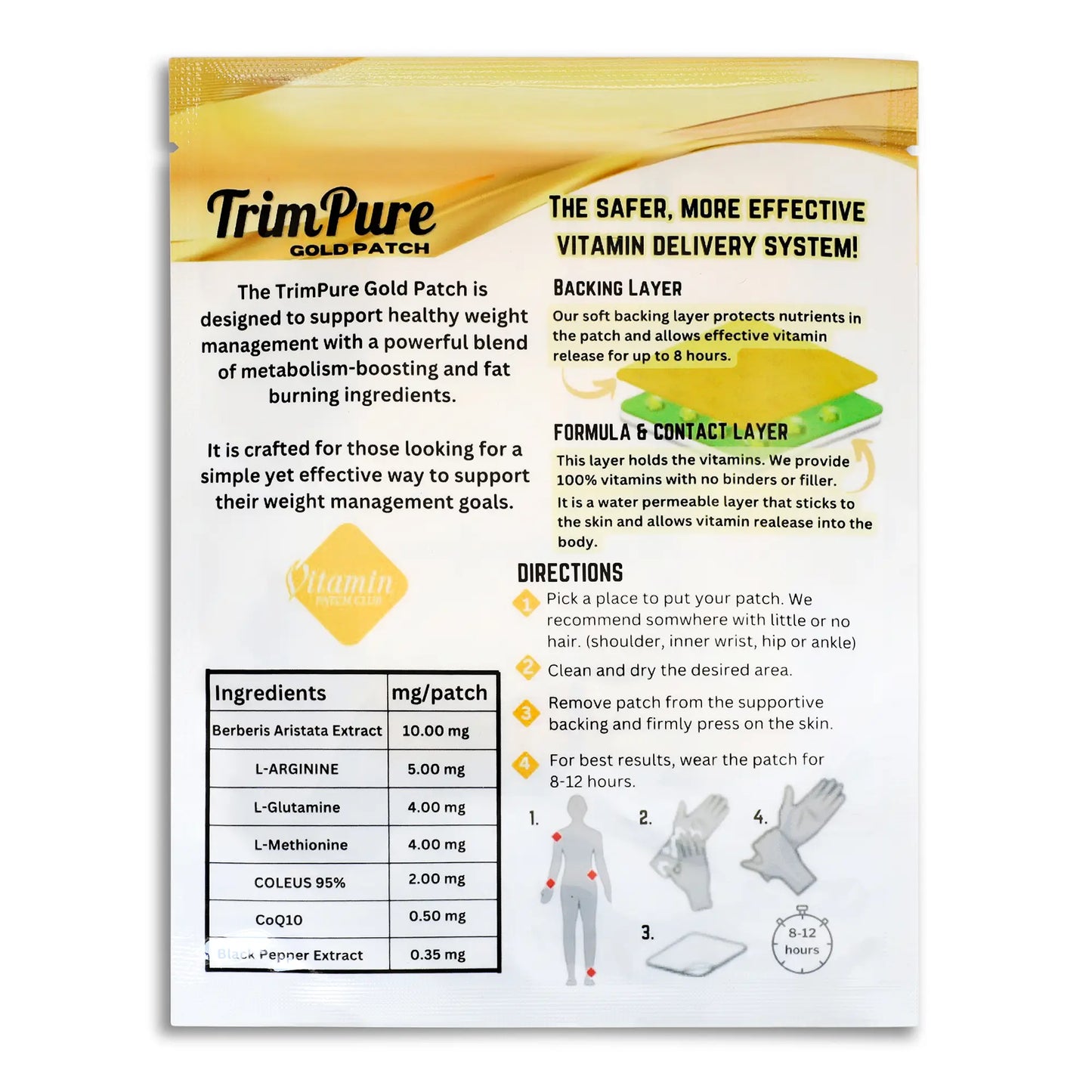 TrimPure Gold Patch E3 - Trending Wellness Store