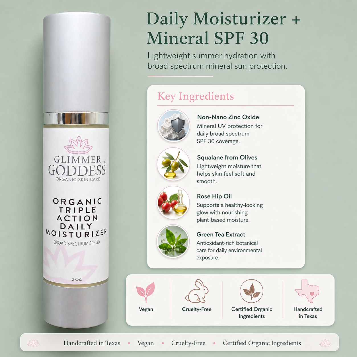 Triple Action Daily Moisturizer – Organic SPF 30 - Trending Wellness Store