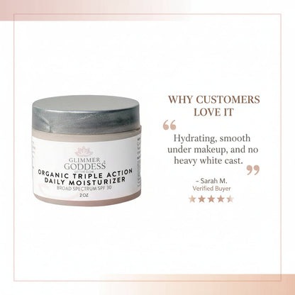 Triple Action Daily Moisturizer – Organic SPF 30 - Trending Wellness Store