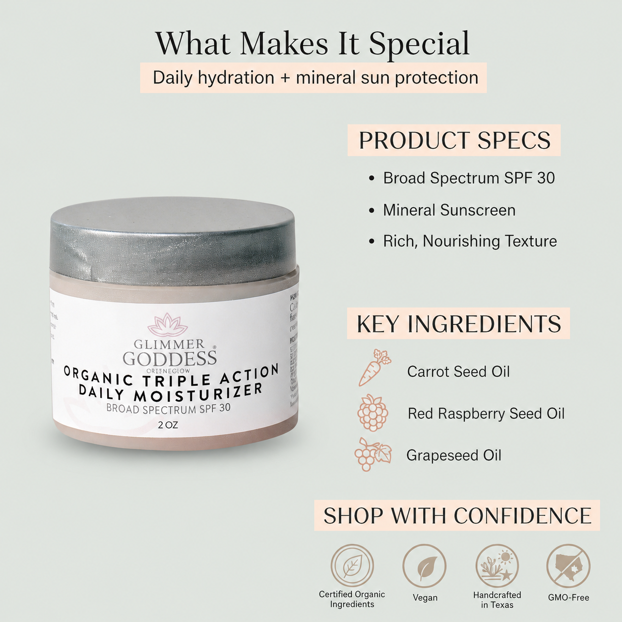 Triple Action Daily Moisturizer – Organic SPF 30 - Trending Wellness Store