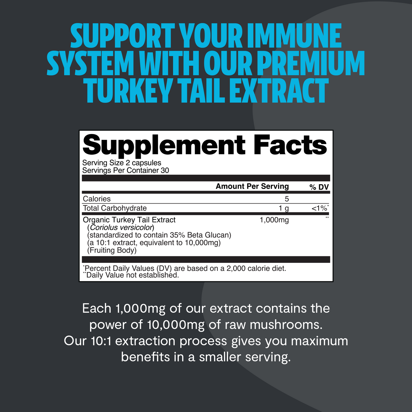 Turkey Tail Mushroom Extract Capsules - Trending Wellness Store