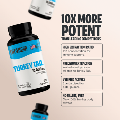 Turkey Tail Mushroom Extract Capsules - Trending Wellness Store