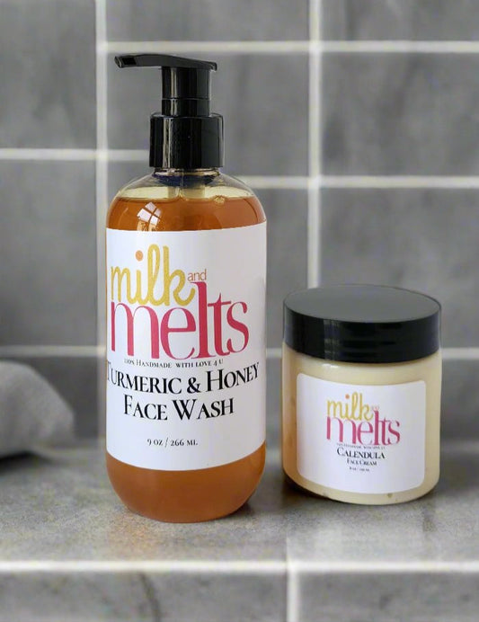 Turmeric Honey Face Wash&nbsp;&amp; Calendula Face Cream Duo - Trending Wellness Store