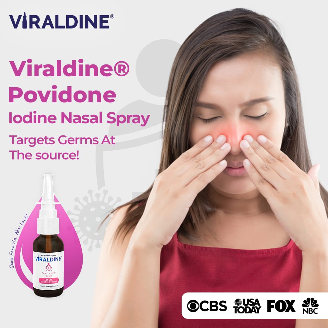 Viraldine 1% Antiviral Povidone Iodine Nasal Spray - Trending Wellness Store