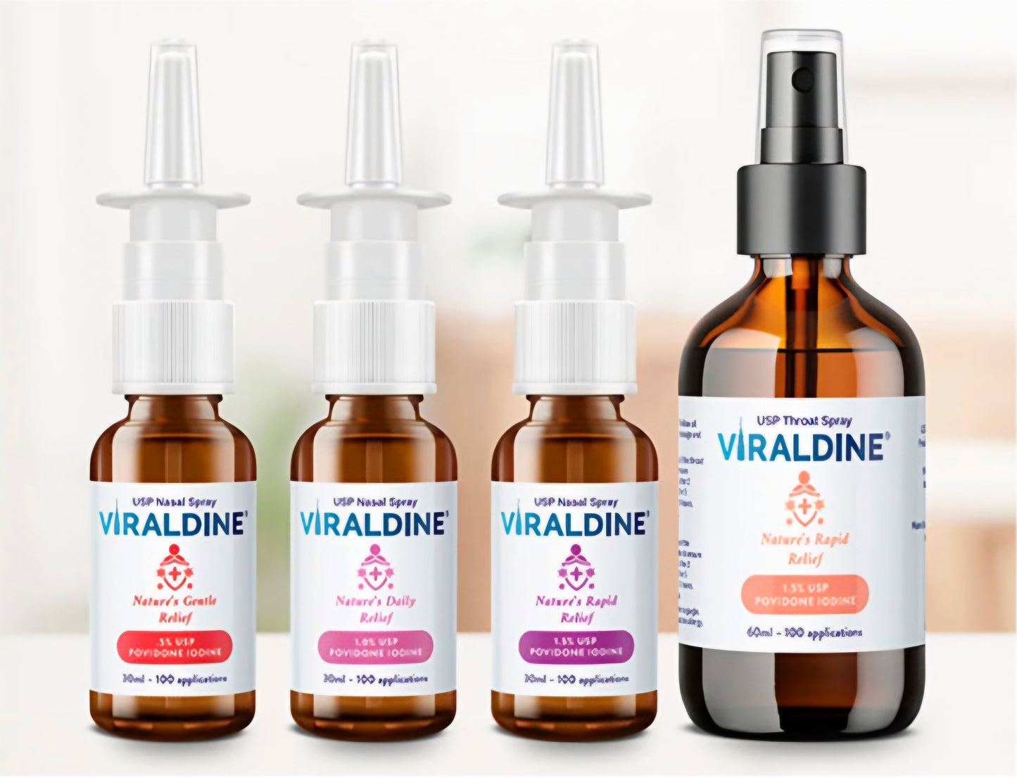Viraldine 1% Antiviral Povidone Iodine Nasal Spray - Trending Wellness Store