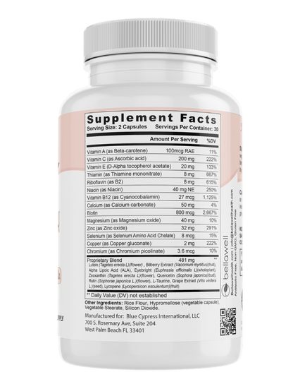 Vision Care -  A Blend of Ingredients for Ocular Support by Bellawell - Trending Wellness Store