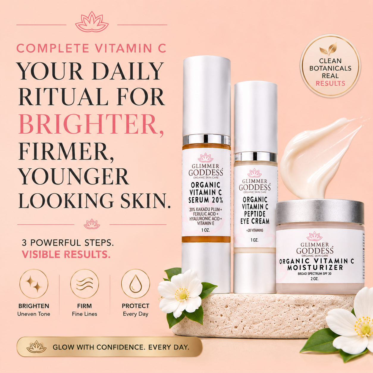 Vitamin C 3-Step Anti-Aging Kit – Complete System - Trending Wellness Store