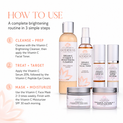 Vitamin C 6-Step Anti-Aging System – Complete Brightening Routine with SPF 30 - Trending Wellness Store
