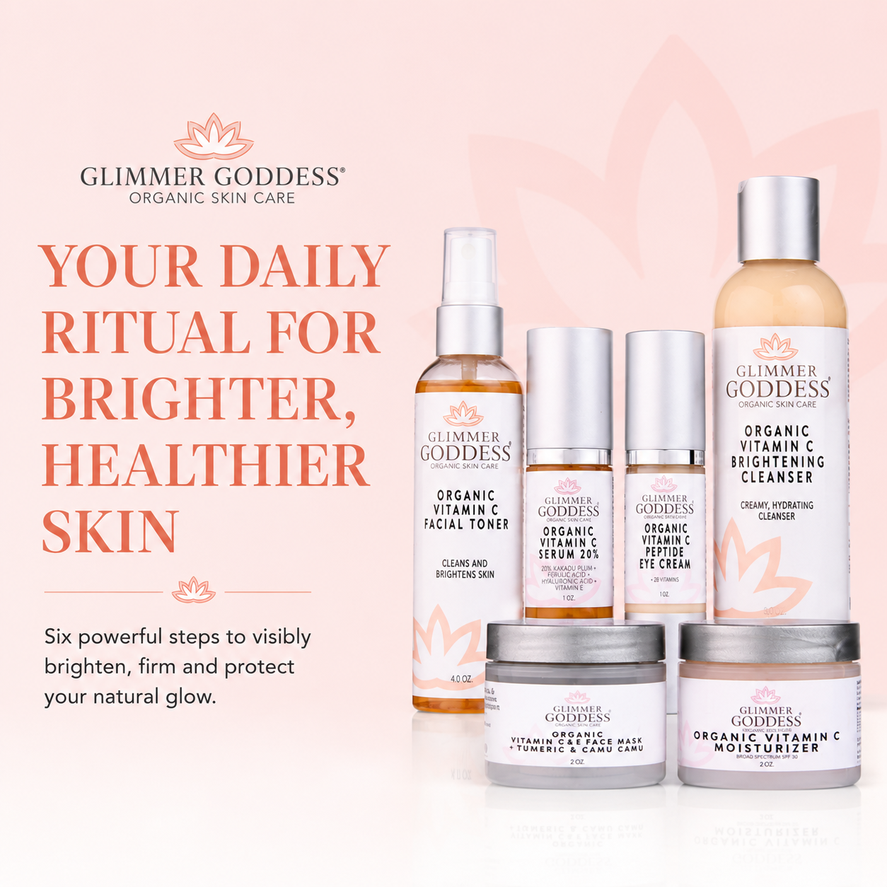 Vitamin C 6-Step Anti-Aging System – Complete Brightening Routine with SPF 30 - Trending Wellness Store