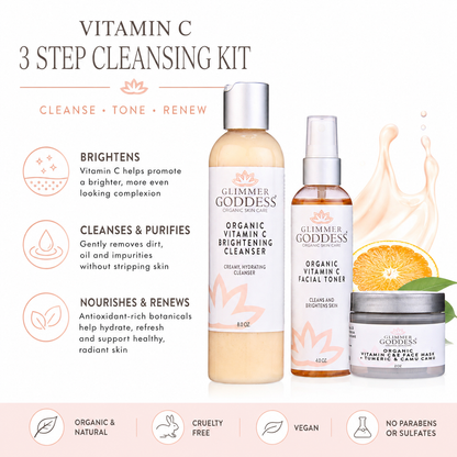 Vitamin C Brighter Skin 3-Step Cleansing Kit - Trending Wellness Store