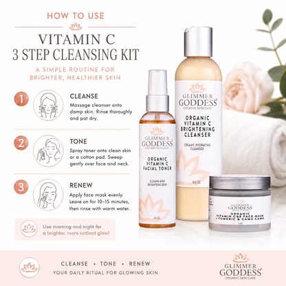 Vitamin C Brighter Skin 3-Step Cleansing Kit - Trending Wellness Store