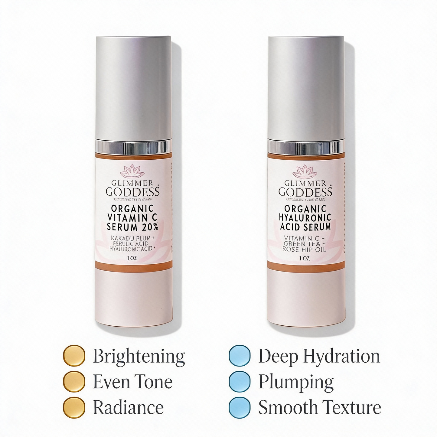 Vitamin C + Hyaluronic Acid Duo – Brightening & Plumping - Trending Wellness Store