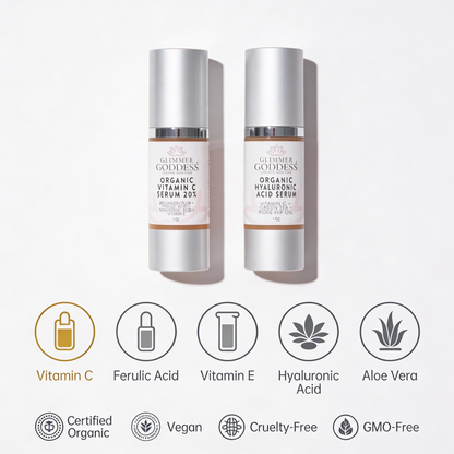 Vitamin C + Hyaluronic Acid Duo – Brightening & Plumping - Trending Wellness Store