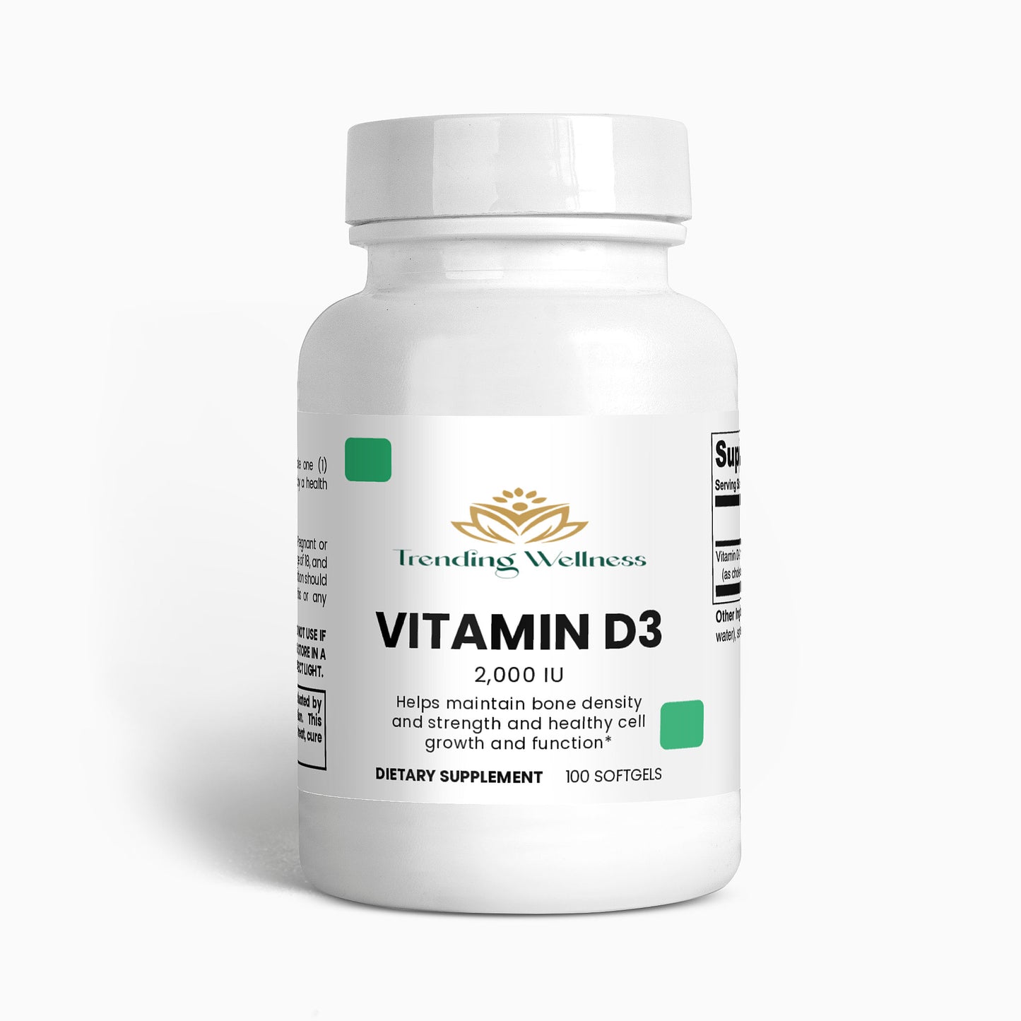 Vitamin D3 2,000 IU - Trending Wellness Store