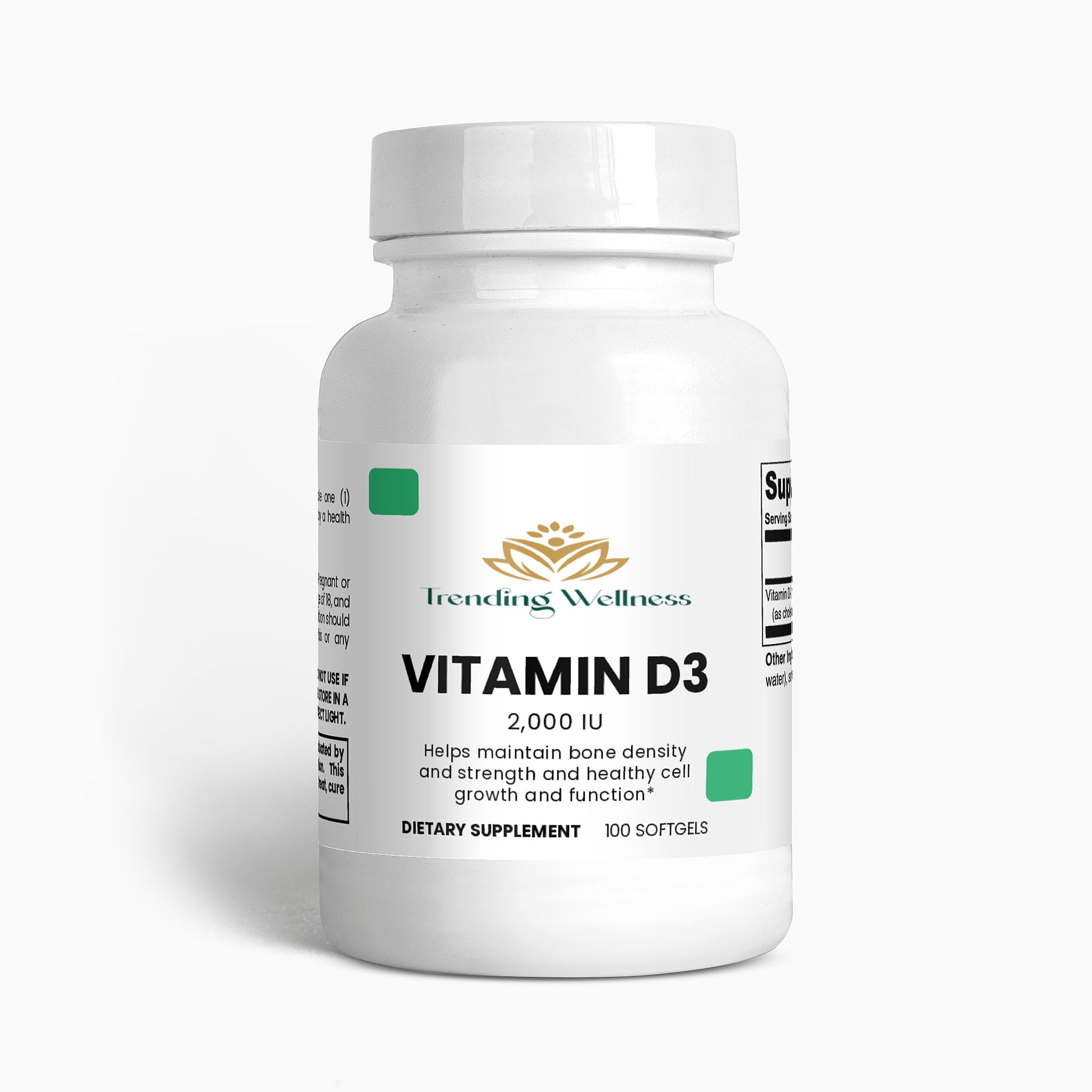 Vitamin D3 2,000 IU - Trending Wellness Store